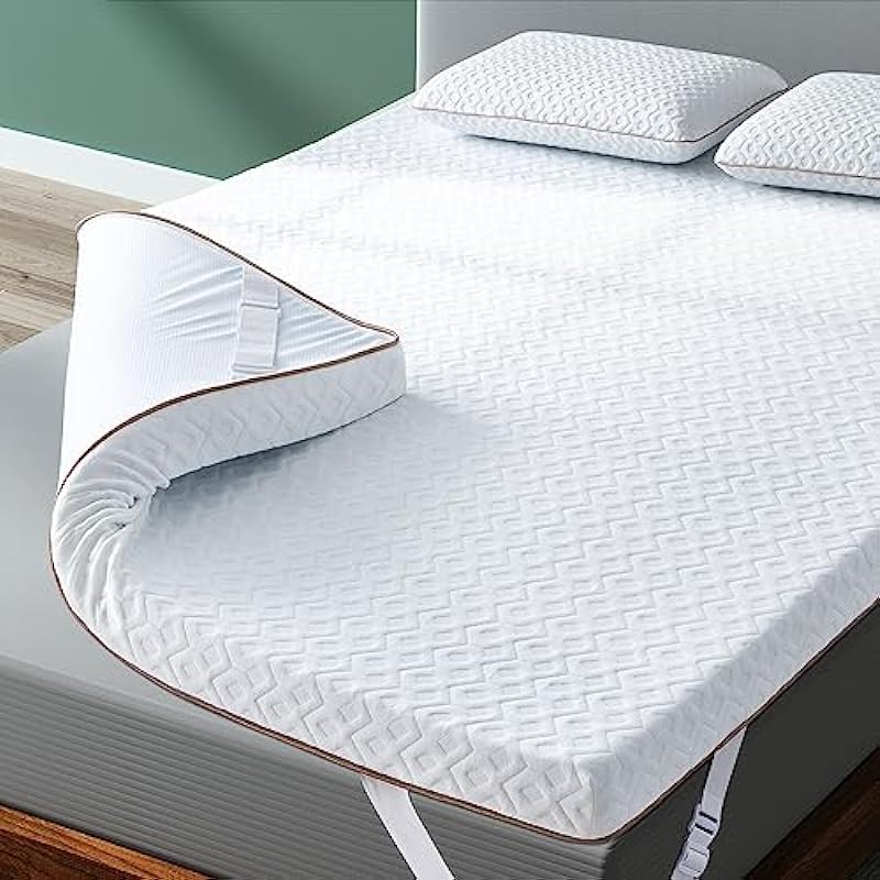 BedStory Mattress Topper Twin Size, 4 Inch Gel Memory Foam Mattress Topper with Cover Pressure Relief Soft Single Size Bed Topper CertiPUR-US and Oeko-TEX (Twin, 38 * 74 Inch)