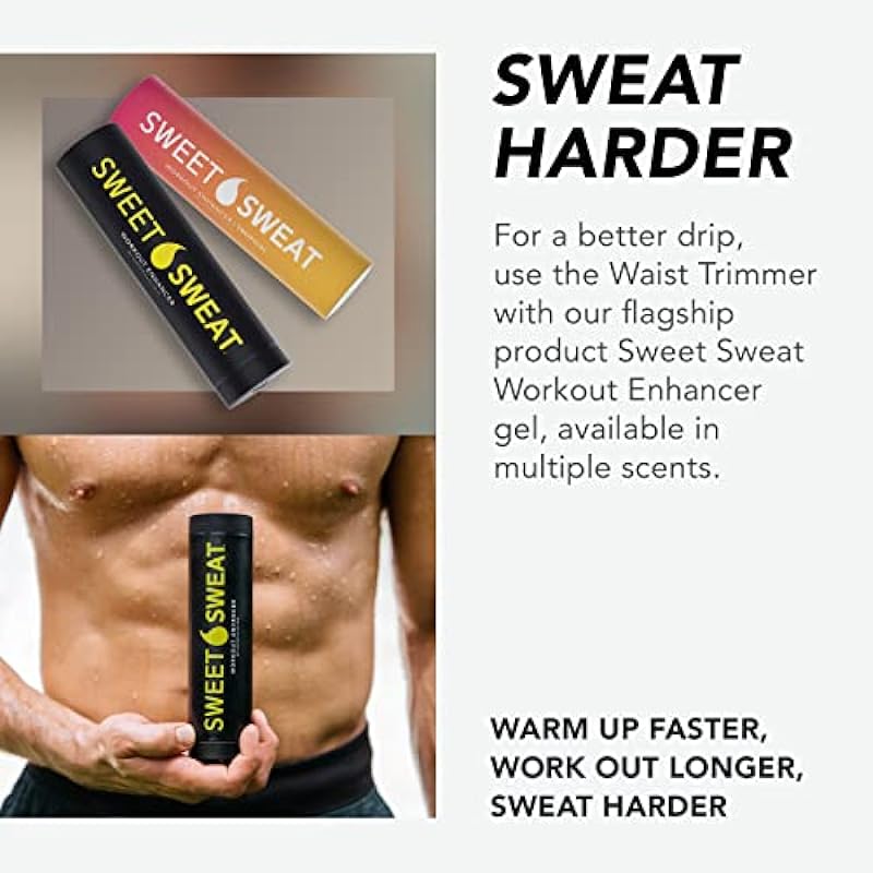 Sports Research Sweet Sweat Neon Waist Trimmer for Men & Women – Premium Waist Trainer Sauna Suit Belt to Sweat Faster!