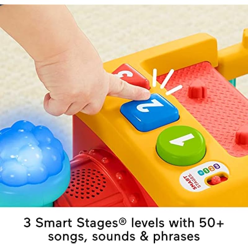 Fisher-Price Little People Big ABC Animal Train, Push-Along Toy Vehicle with Lights and Smart Stages Learning Content for Kids Ages 1 to 5 Years
