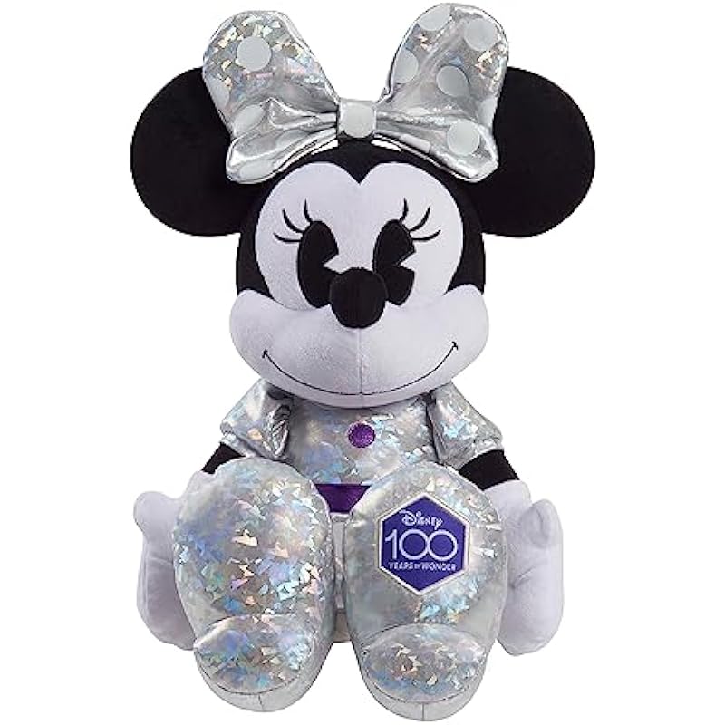 Disney100 Years of Wonder Minnie Mouse Large Plush Stuffed Animal, Kids Toys for Ages 2 Up, Gifts and Presents