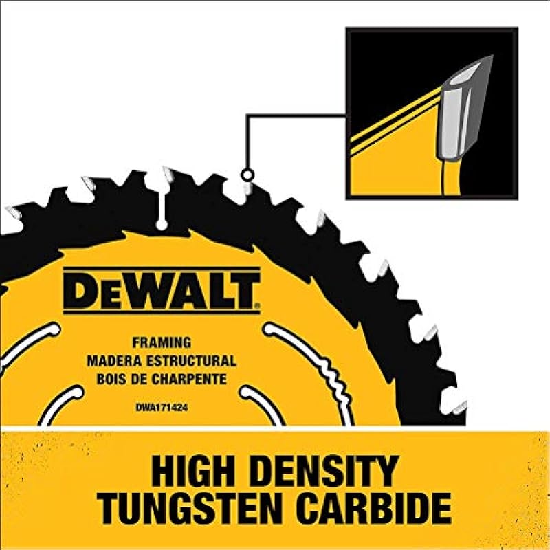 DEWALT Circular Saw Blade, 8 1/4 Inch, 24 Tooth, Framing & Ripping (DWA181424)