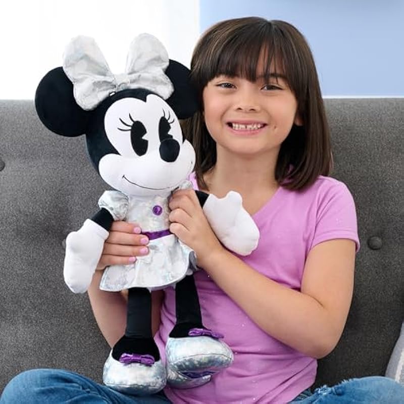 Disney100 Years of Wonder Minnie Mouse Large Plush Stuffed Animal, Kids Toys for Ages 2 Up, Gifts and Presents