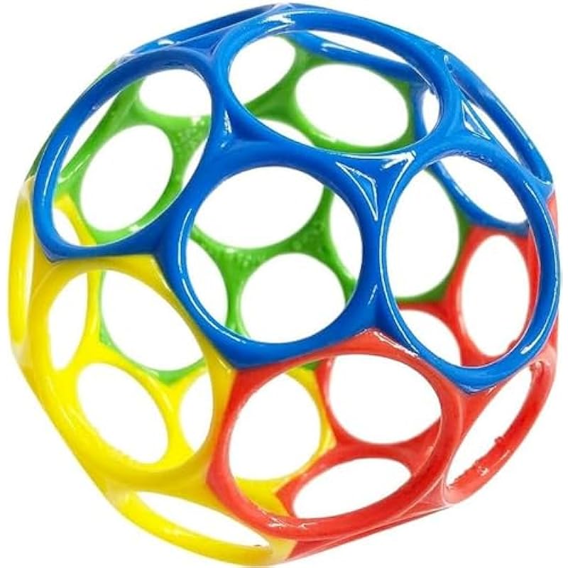 Oball Classic Ball – Red, Yellow, Green, Blue, Ages Newborn +