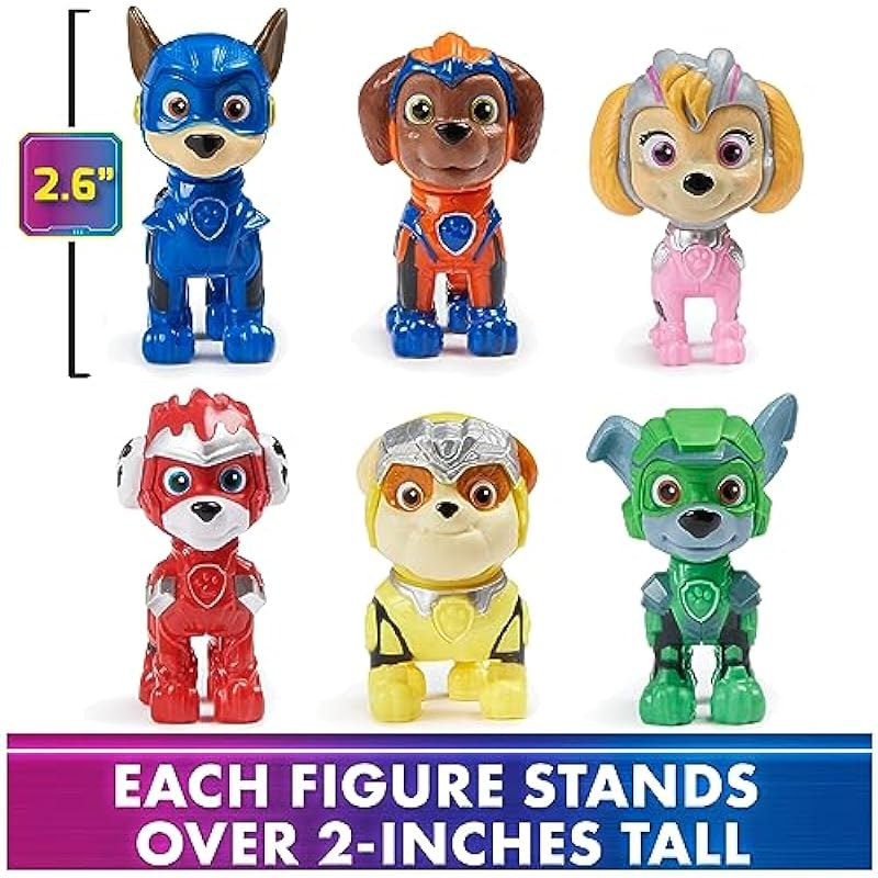 PAW Patrol: The Mighty Movie, Toy Figures Gift Pack, with 6 Collectible Action Figures, Kids Toys for Boys and Girls Ages 3 and up