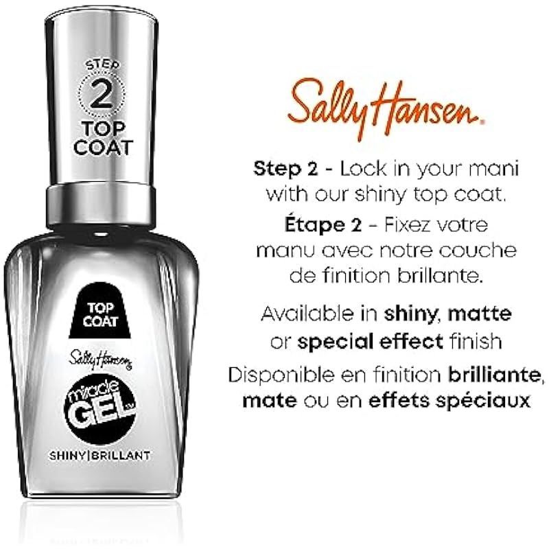 Sally Hansen – Miracle Gel™ Nail Colour, 2 Step Gel-like System, No UV Light Needed, Up to 8 Day of colour & shine, Jack Frosted – 910