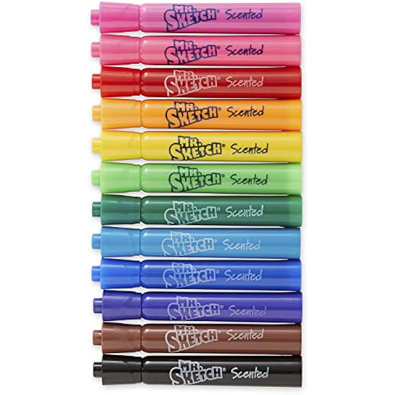 Mr. Sketch Scented Markers, 12 Pack, Assorted Colours (1905069)