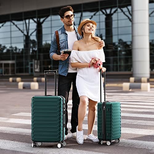 SHOWKOO Luggage Sets Clearance ABS 3pcs Hardside Lightweight Durable Suitcase Sets Spinner Wheels Suitcase with TSA Lock