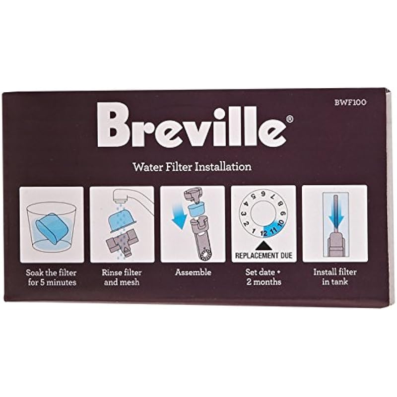 Breville Single Cup Brewer Replacement Charcoal Filters,White, 6 – BWF100