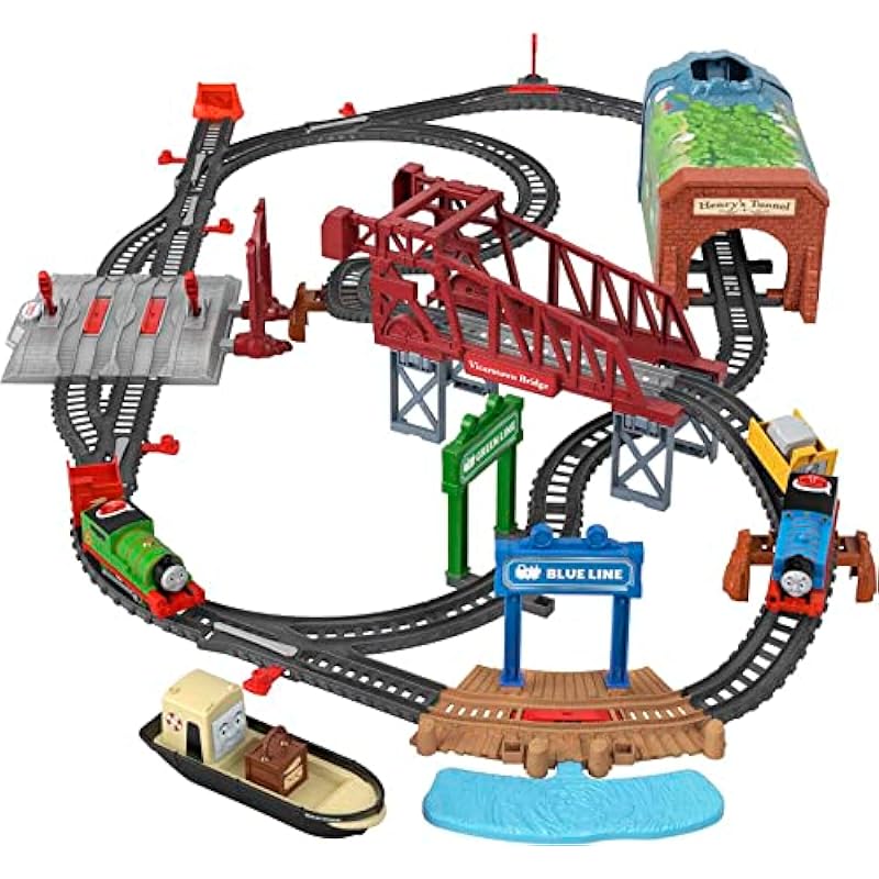 Fisher-Price Thomas & Friends Talking Thomas & Percy Train Set, motorized train and track set for preschool kids ages 3 years and older