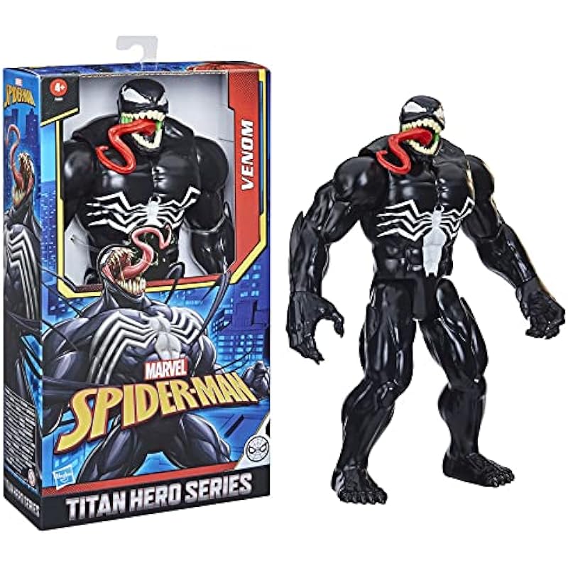 Hasbro Marvel Spider-Man Titan Hero Series Deluxe Venom Toy 12-Inch-Scale Collectible Action Figure, Toys for Kids Ages 4 and Up (F4984)