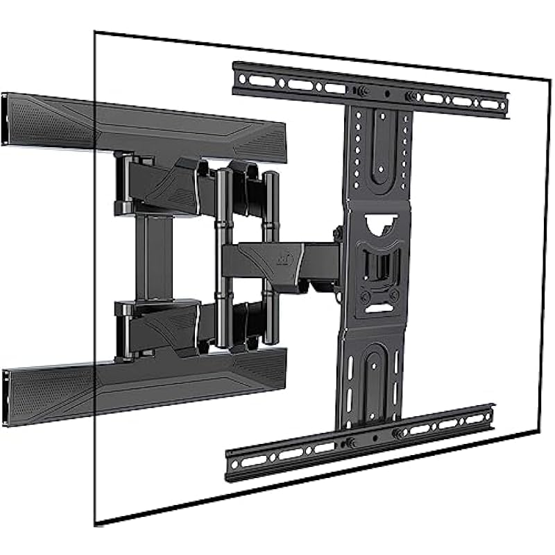 TV Wall Mount, Full Motion TV Wall Bracket for Most 45-80 Inch TV/Flat Screen/Monitors, Swivel Tilt TV Stand with Rugged Double Arm Bracket,Max VESA 400x600mm up to 45.5kg