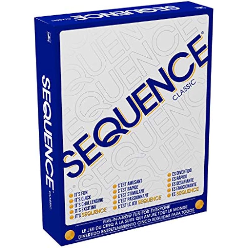 Jax Sequence Trilingual – Original Game with French and Spanish Instructions, White