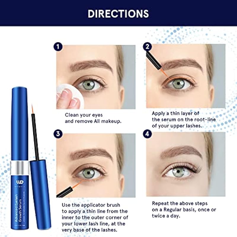 Lash Serum, Eyelash Growth Serum, Eyelash Serum, Lash Serum Growth, Boost Lash Growth Serum, Advanced Formula for Longer, Fuller, and Thicker Lashes, 3 ML