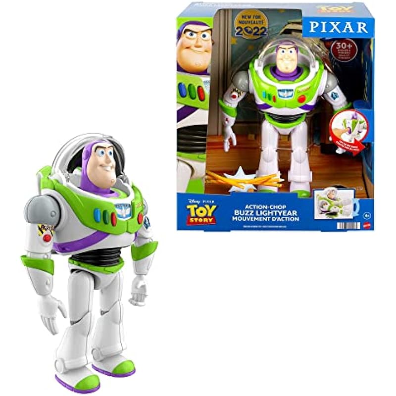 Disney Pixar Toy Story Movie Toys, Buzz Lightyear Talking Action Figure with Karate Chop Motion and 20 Phrases and Sounds