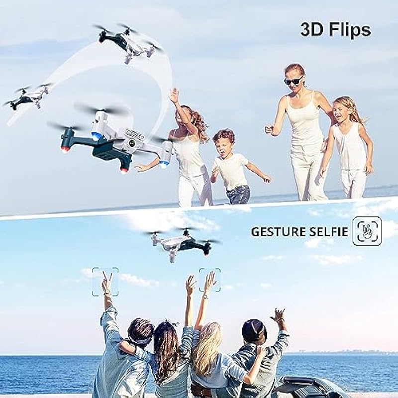 4DRC V5 Mini Drone with 720P Camera for Kids,RC Helicopter with Altitude Hold and Headless Mode,Quadcopter with Neno Lights,Propeller Full Protect and 3PCS Batteries,Kids Toys for Boys Girls