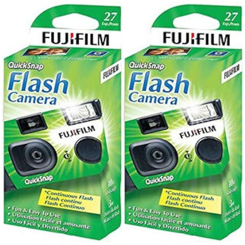 Fujifilm QuickSnap Flash 400 Disposable 35mm Camera (2 Boxes)