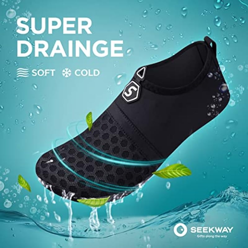 SEEKWAY Water Shoes Women Men Quick-Dry Beach Aqua Socks Barefoot Non Slip Swim Pool Outdoor Surf River Lake Yoga