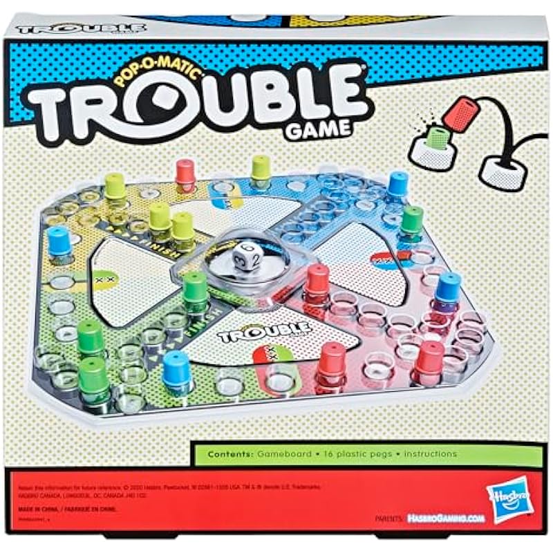 Trouble Board Game for Kids Ages 5 and Up 2-4 Players