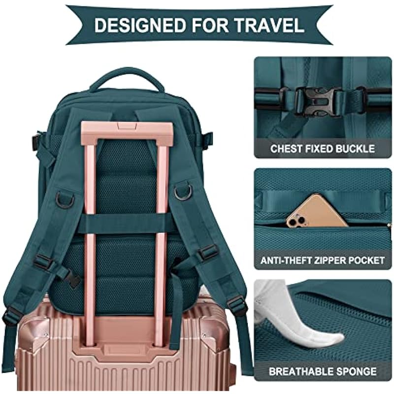 Cabin Bags for Travel, Underseat Carry-ons Bag for Women, Hand Luggage Bag Men Travel Backpack Cabin Size Laptop backpack