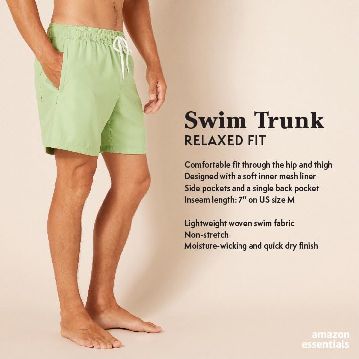 Amazon Essentials Mens 7″ Swim Trunk