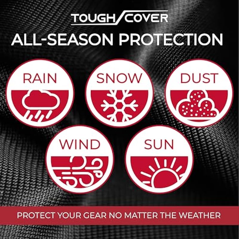 Tough Cover Snow Blower Premium Cover Heavy Duty 600D Marine Grade Fabric, Universal Fit Snow Blower Cover, Covers Snow Blowers Against Water, UV, Wind, Outdoor Protection (Black)