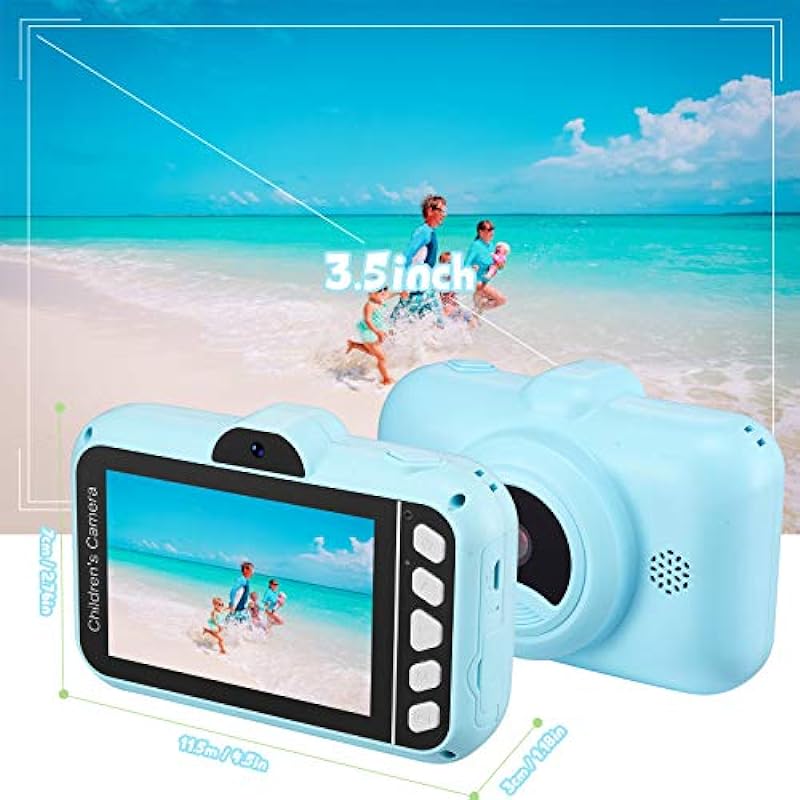 SUZIYO Kids Gifts for Boys Girls, Children Camera 1080P 3.5inch HD Digital Video Camcorder with Mp3 for Birthday Christmas, Best Perschool Toys for Toddlers (with 32G SD Card,Blue)