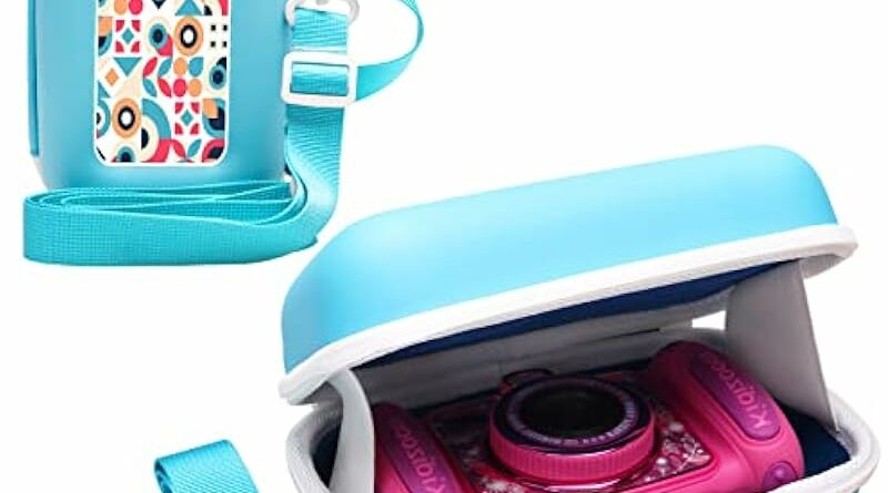 LTGEM Kids Camera Case Compatible with VTech KidiZoom/Seckton/goopow/Agoigo/CIMELR/Desuccus/Dwfit/OZMI and More Kids Digital Camera (Case Only)