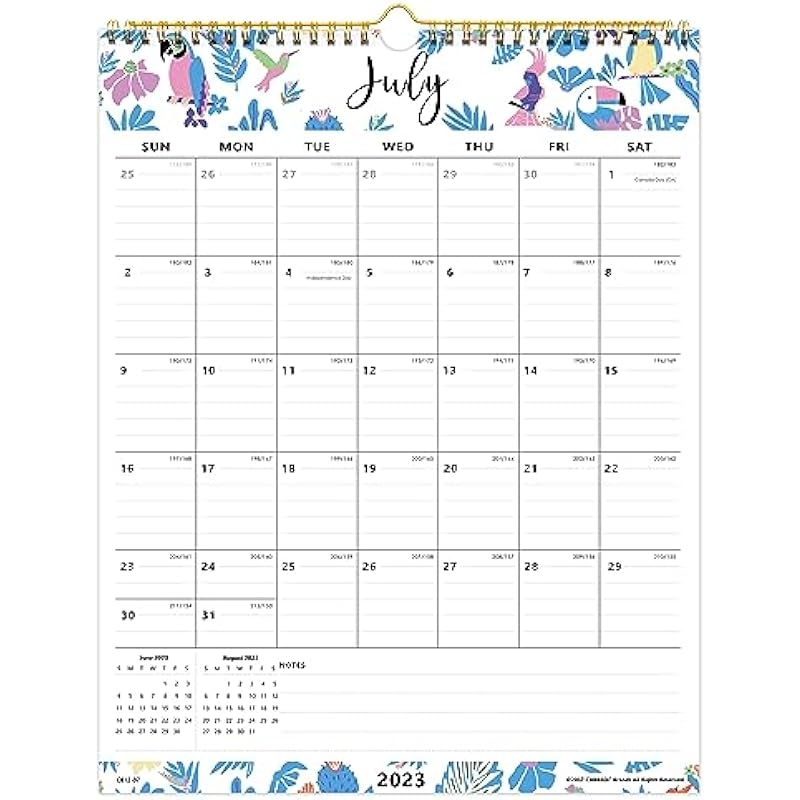 Cabbrix 2024 Year Monthly Wall Calendar, Runs from Now to December 2024, Wirebound, Vertical, 12 x 15 Inches, Thick Paper Perfect for Organizing Planning Study and Schedule in Home and School