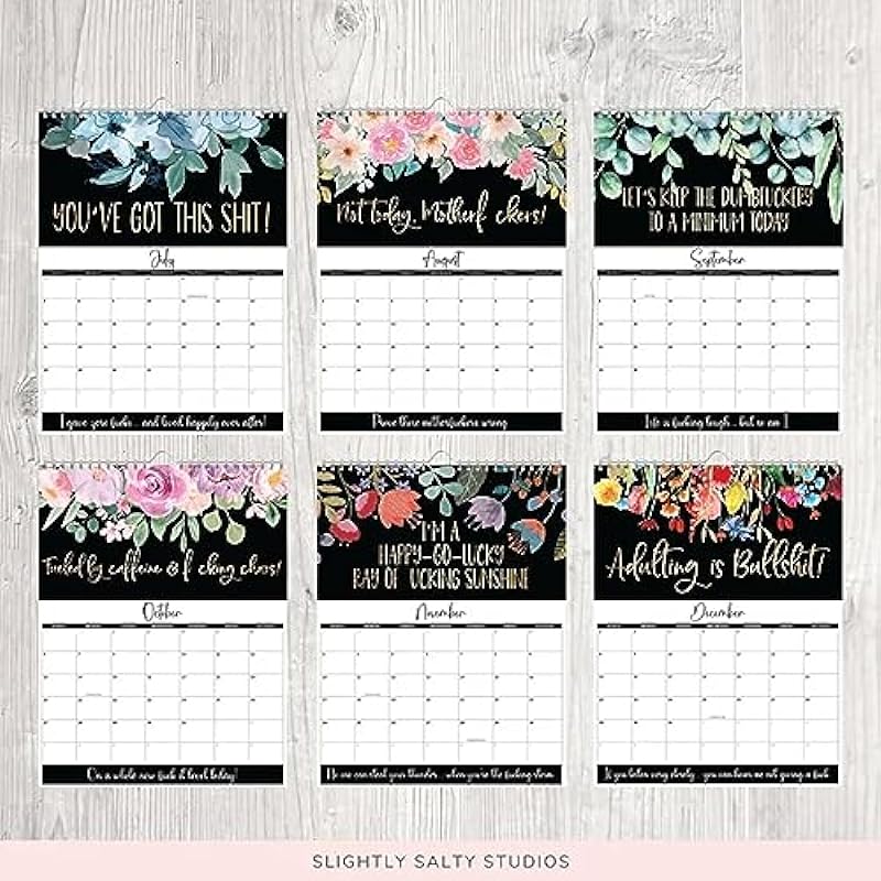 2024 Calendar for Tired-Ass Women | Fu-ck It Calendar | Tired Women Calendar | 2024 Wall Calendar for Tired | Funny Swear Word Planner Monthly Calendar Gag Gift for Women