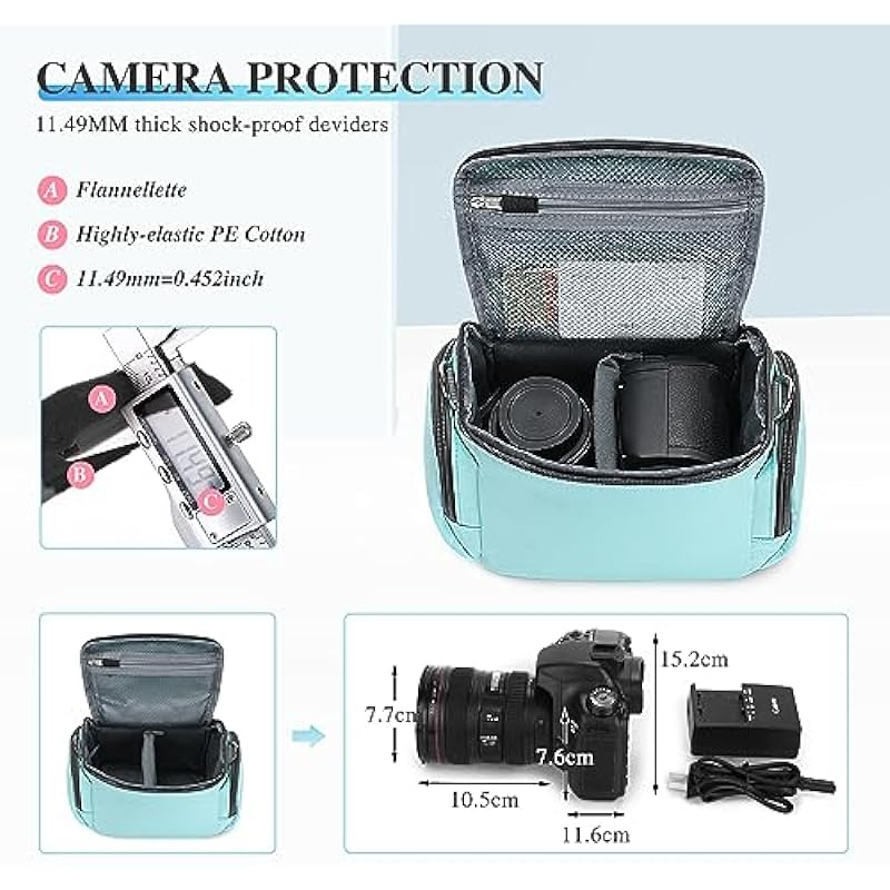 G-raphy Camera Case Bag DSLR SLR Camera Bag for Canon, Nikon, Sony,Panasonic, Olympus and etc