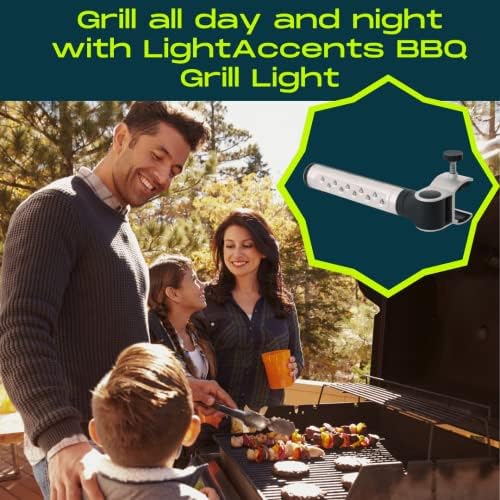 BBQ Grill Light- Battery Operated LED BBQ Light – Clamp Barbecue Grill Light – Grill Accessories – Cooking Light For Outdoor Grilling Charcoal Or Gas BBQ – LED Light – Smoker Accessories Camping Light