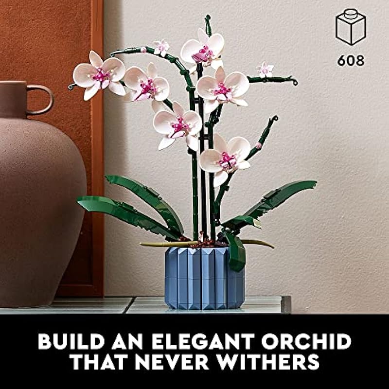 LEGO Icons Orchid Artificial Plant, Building Set with Flowers, Mother’s Day Decoration, Botanical Collection, Great Gift for Birthday, Anniversary, or Mother’s Day, 10311