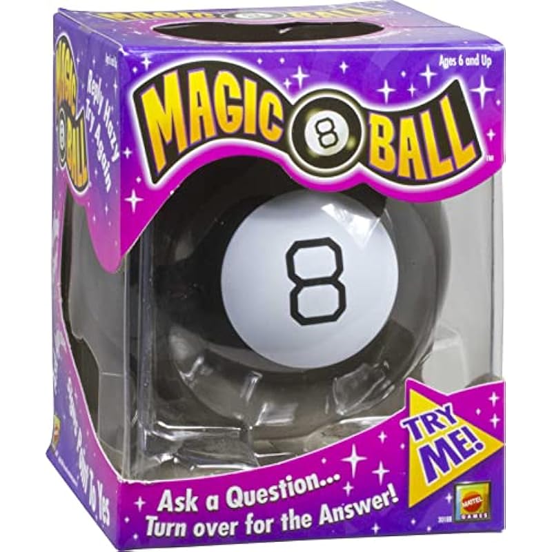 Mattel Games Magic 8 Ball Toys and Games, Original Fortune Teller Ball, Ask a Question and Turn Over For Answer​​