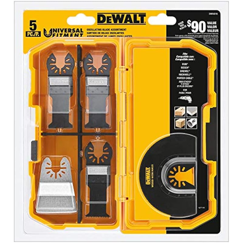 DEWALT Oscillating Tool Blades Kit, 5-Piece (DWA4216)