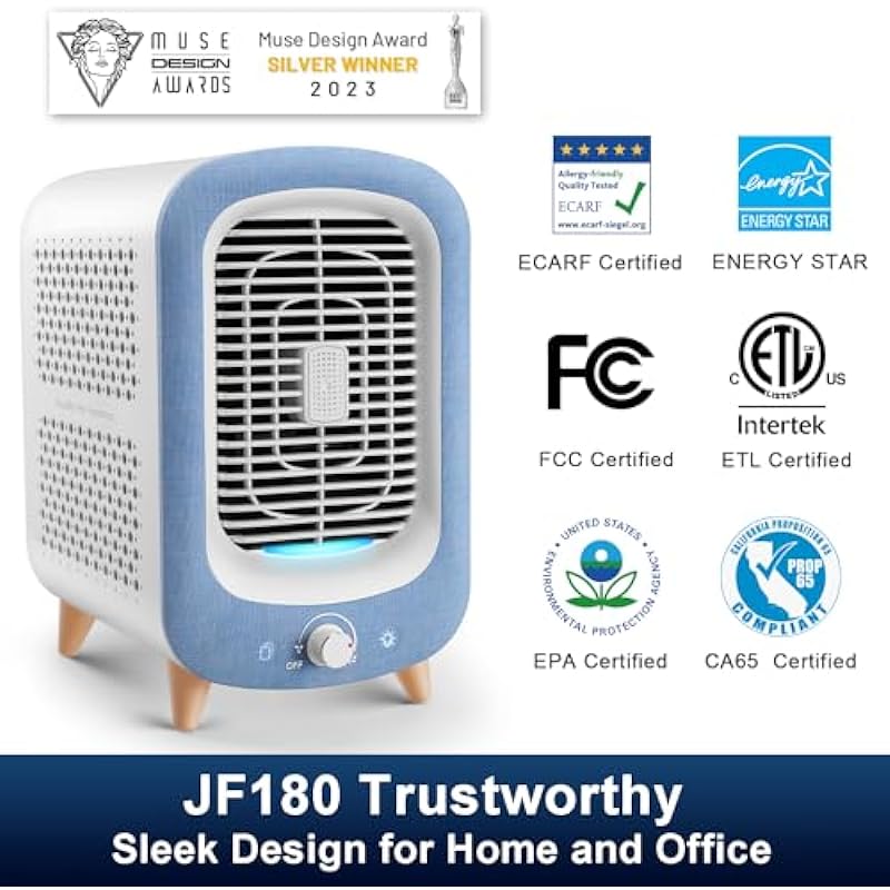 Jafända Air Purifiers For Home,Air Filter For Bedroom,Coverage 780 ft² Large Room,Aromatherapy,Clean Bladeless Fan,H13 True HEPA Filter,Air Purifier For Pets,Smokers,Allergies,Odor,VOCs