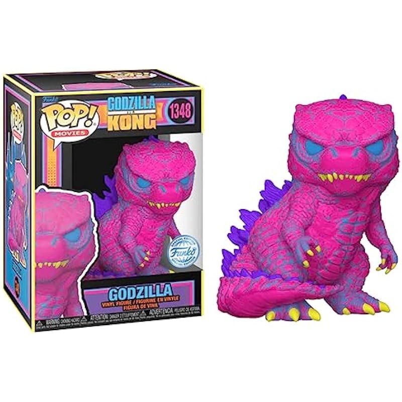 Funko Godzilla vs. Kong Godzilla Black Light Pop! Vinyl Figure – Entertainment Earth Exclusive, Black,Blue,Purple (FU68724)