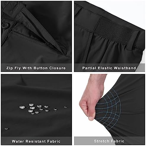 JHMORP Men’s Golf Pants Stretch Lightweight Quick Dry Dress Work Casual Pants with Pockets