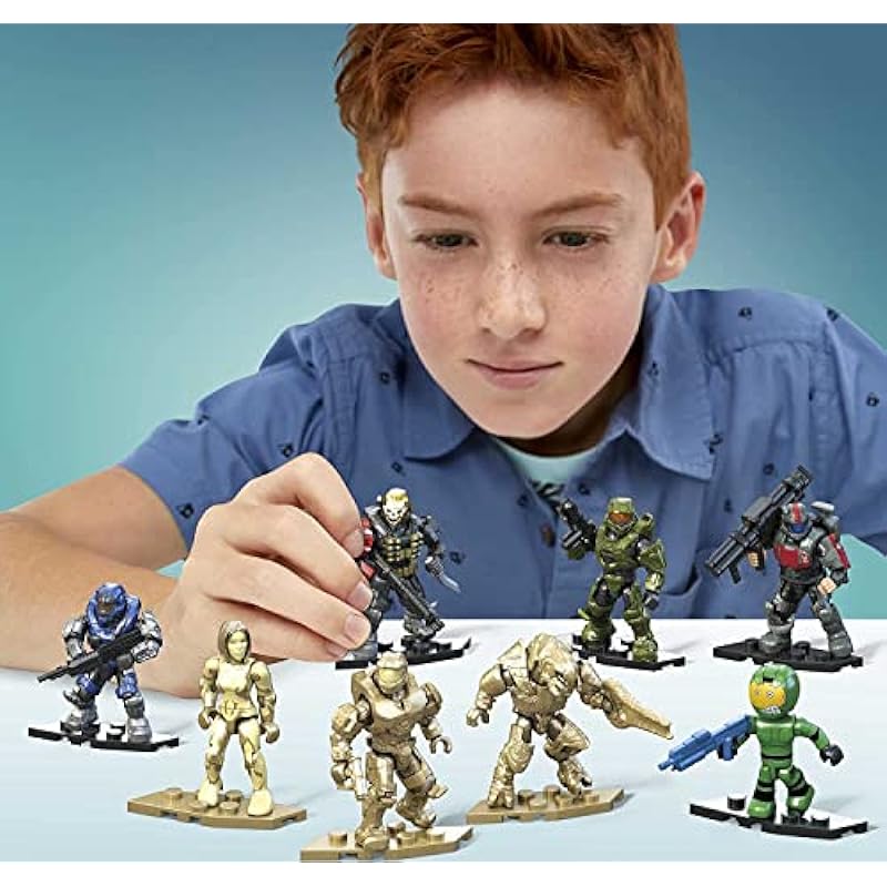 MEGA Halo Action Figures Toy Building Set, 20th Anniversary Pack with 352PIeces, 20 Poseable, Collectable Characters and Accessorie