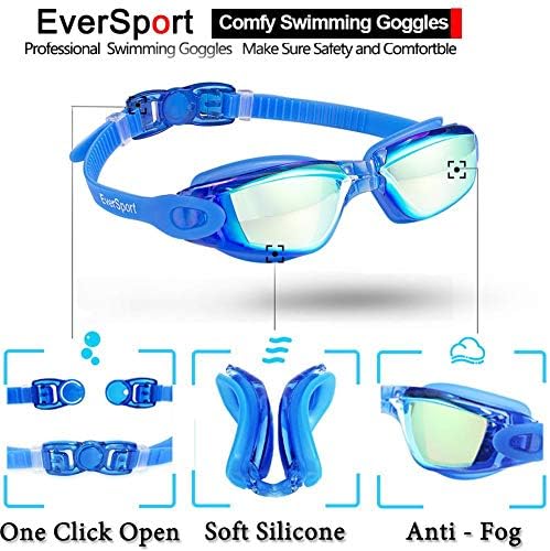 Kids Swim Goggles 2 Pack Swimming Goggles Anti Fog Anti-UV for Child Teens Youth