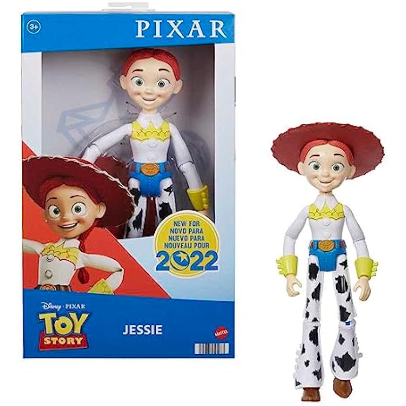 Disney Pixar Jessie Large Action Figure 12 in, Highly Posable with Authentic Detail, Toy Story Movie Collectable Cowgirl, Ages 3 Years & Up