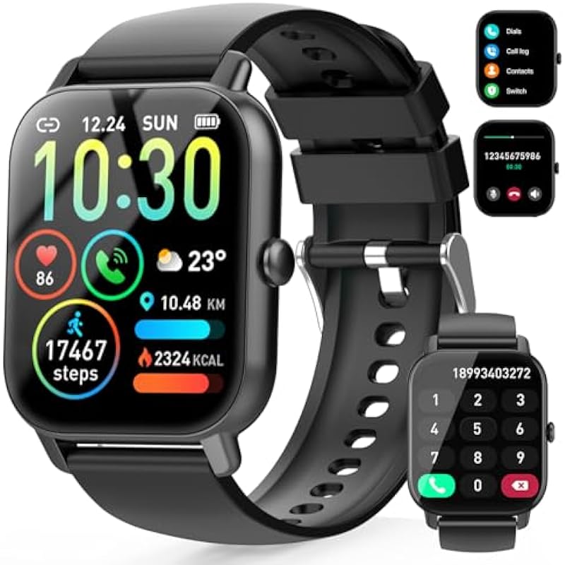 Ddidbi Smart Watch for Men Women(Answer/Make Calls), 1.85″ HD Touch Screen Fitness Watch with Sleep Heart Rate Monitor, 112 Sports Modes, IP68 Waterproof Activity Trackers Compatible with Android iOS