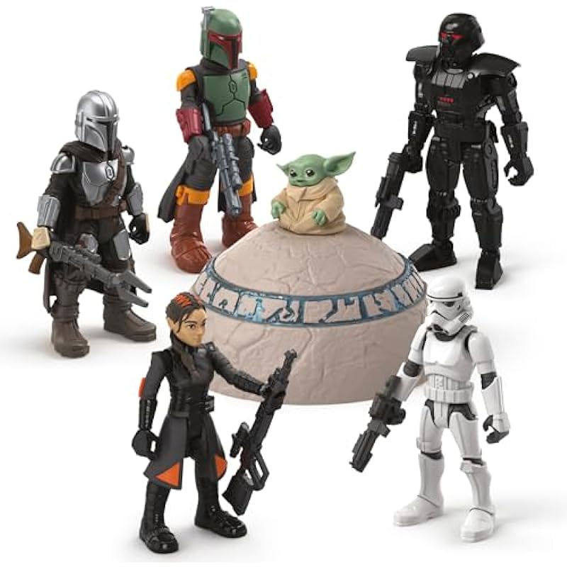 Star Wars Mission Fleet, 2.5-Inch Scale Mandalorian Action Figure Set with 6 Figures & 8 Accessories, Star Wars Toys for 4 Year Old Boys & Girls (Amazon Exclusive)