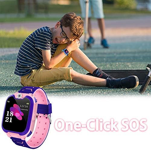 Kids Smart Watch for Boys Girls – Touch Screen Smartwatches with Phone Call SOS Music Player Alarm Clock Camera Games Calculator for Teen Students