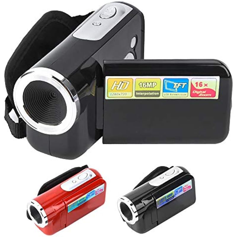Durable Small Size Digital Camcorder, Kids Video Camera Camcorder Digital Camera Recorder 16X HD Digital Video Camera, TFT LCD Sceen Toy for Running for Cycling