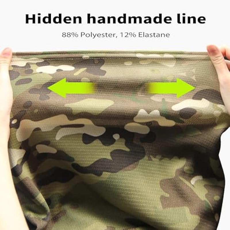 Camo Face Mask Bandana Balaclava Hood Headwear for Men Women Tactical Training Cycling Ski Wind-Resistant Hunting