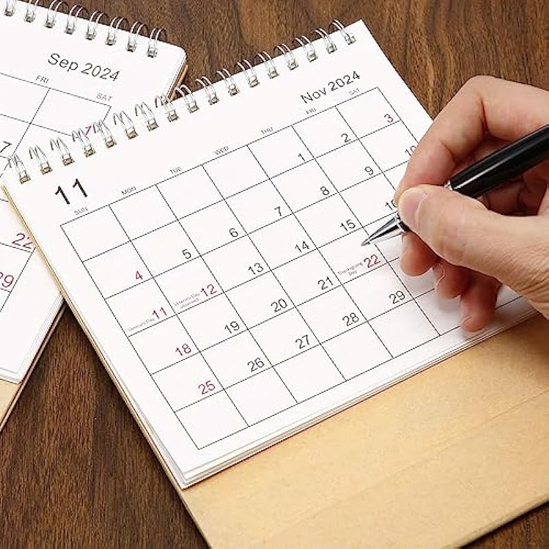 Desk Calendar 2023-2024: Monthly Desk Calendar, Runs from September 2023 Through December 2024, 8.66 x 7.08 inches