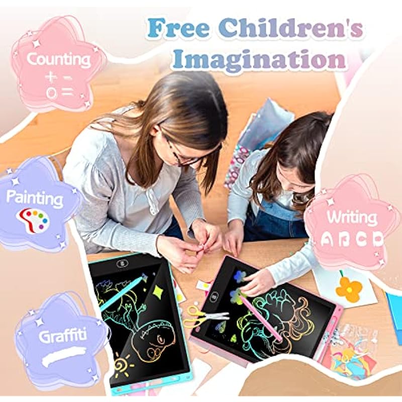 KTEBO 2 Pack LCD Writing Tablet for Kids 10 inch, Toddler Drawing Board Kids Toys for Ages 2-4 5-7 6-8 9 8-12 Years Old Boys Girls, Easter Basket Stuffers for Kids