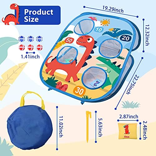 Bean Bag Toss Game Toy for Kids Ages 3-8, Toddler Corn Holes Indoor Outdoor Game Sets, Boys Girls Birthday Gift New Year Gifts,Blue