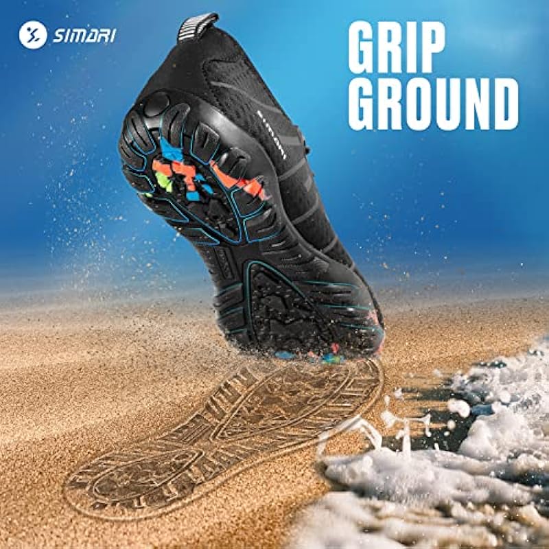 SIMARI Water Shoes for Women Men Swim Pool Beach Athletic Quick Dry Barefoot Hiking Shoes Surfing Running Kayaking