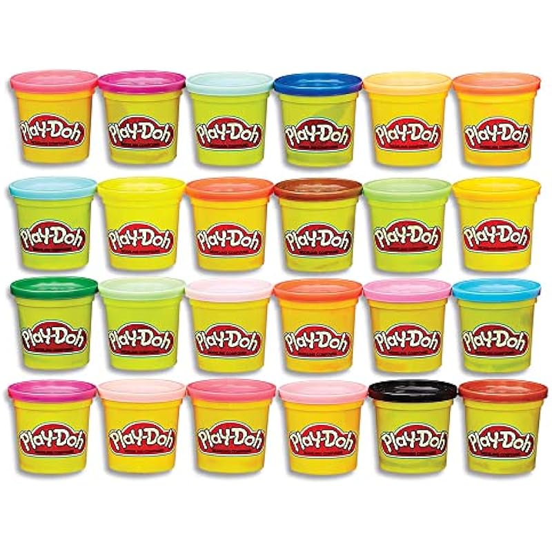 Play-Doh 24-Pack of Modeling Compound for Kids Toys for 2 Year Old and Up, 3-Ounce Cans, Great for Arts and Crafts, Party Favors